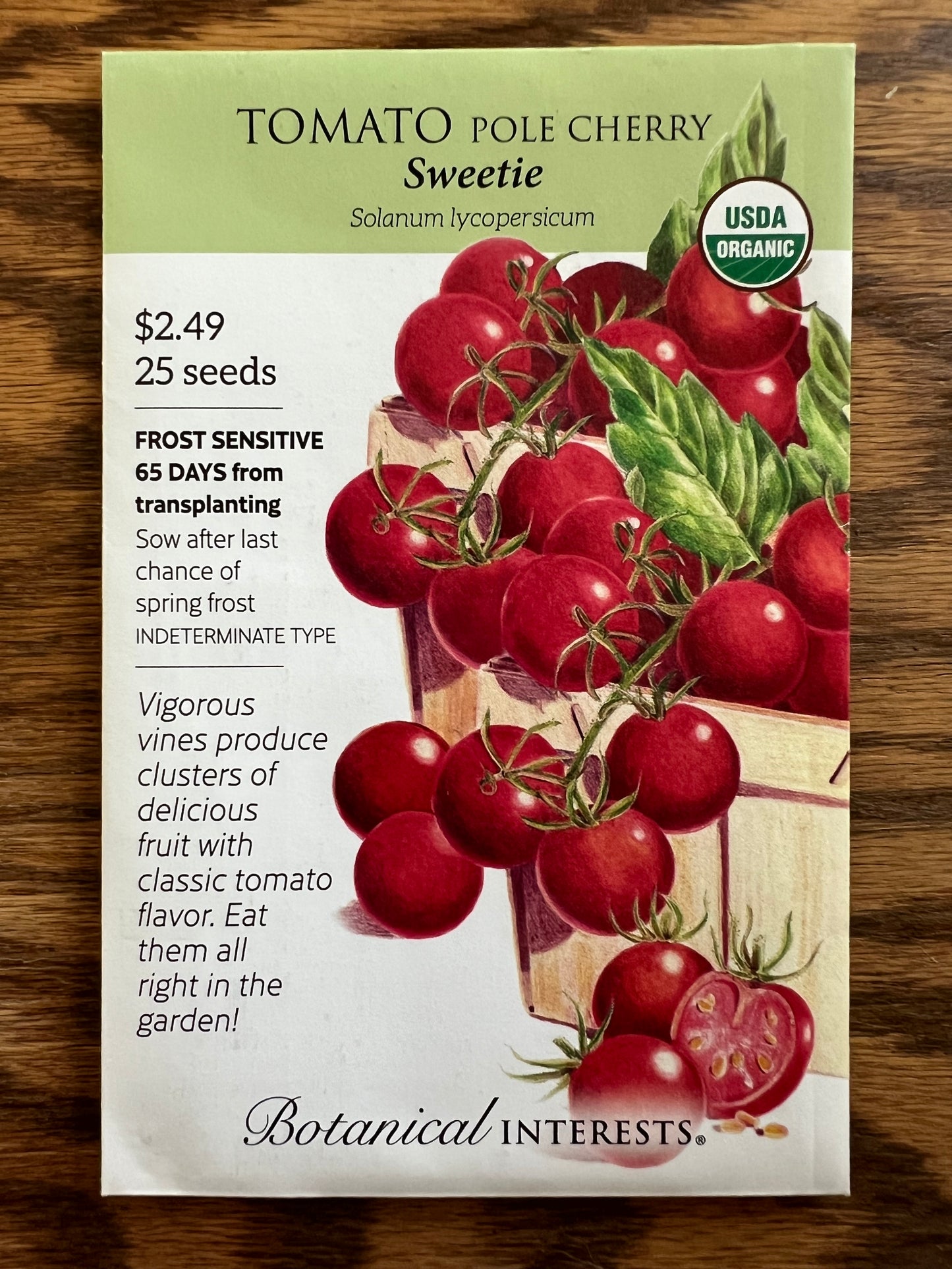 Tomato Pole Cherry Sweetie Seeds - 25 count
