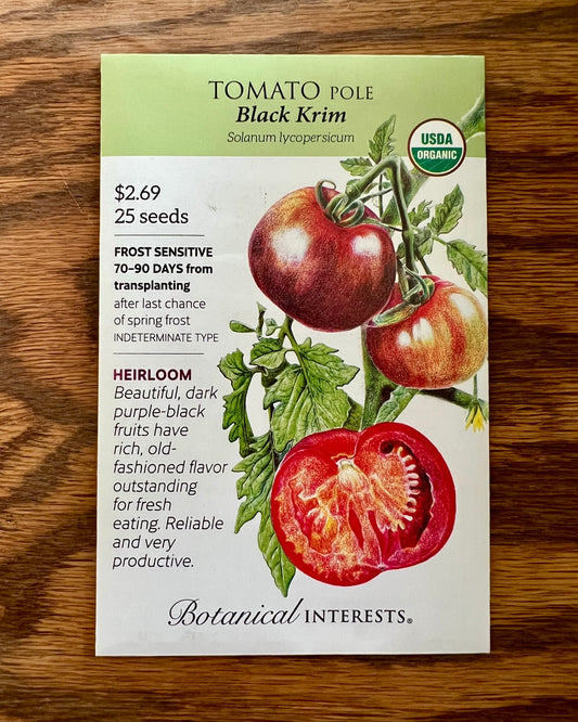 Black Krim Heirloom Tomato Seeds – Organic Pole Tomato, 25 Seeds - Demeter Earth