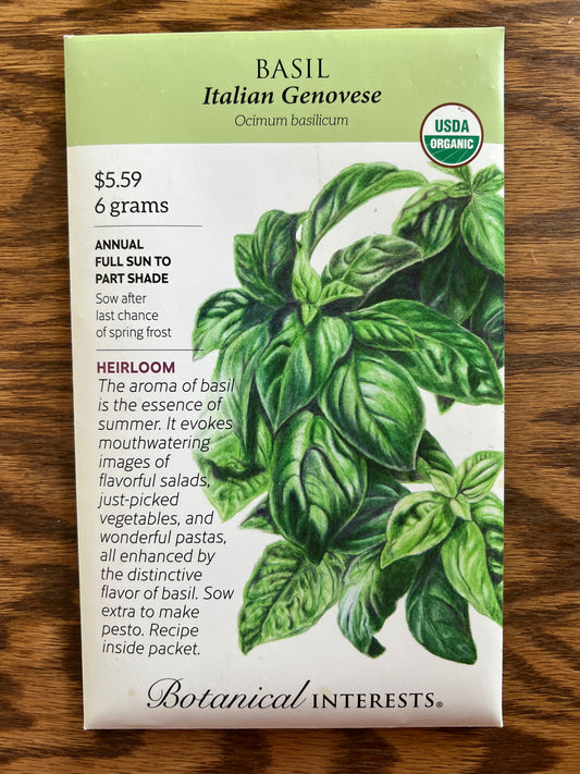 Basil Italian Genovese Seeds - 6 grams