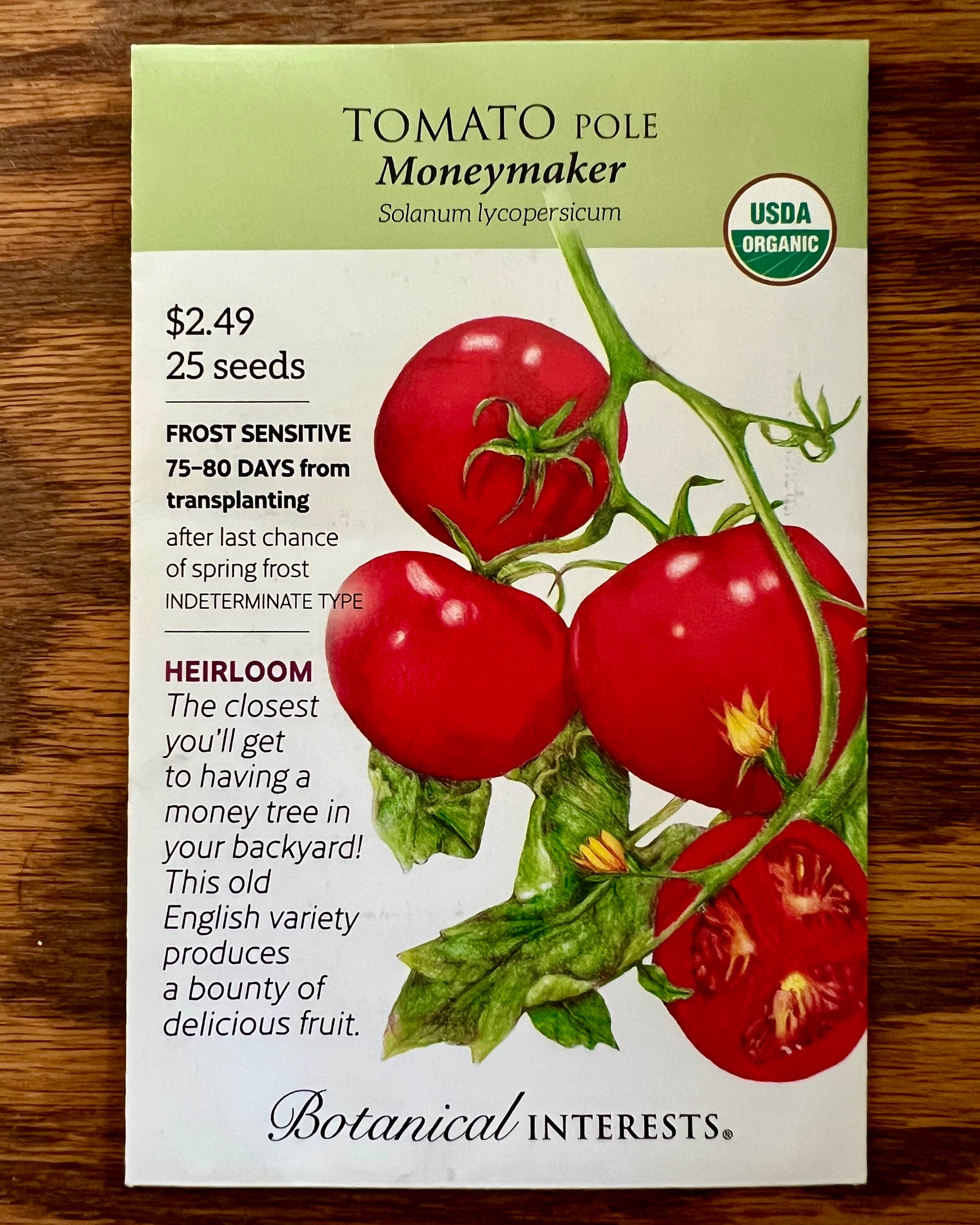 Moneymaker Heirloom Tomato Seeds – Organic Pole Tomato, 25 Seeds - Demeter Earth
