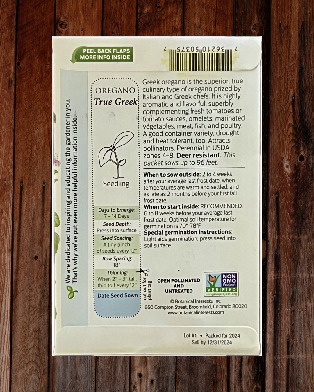 Oregano True Greek Seeds - Demeter Earth