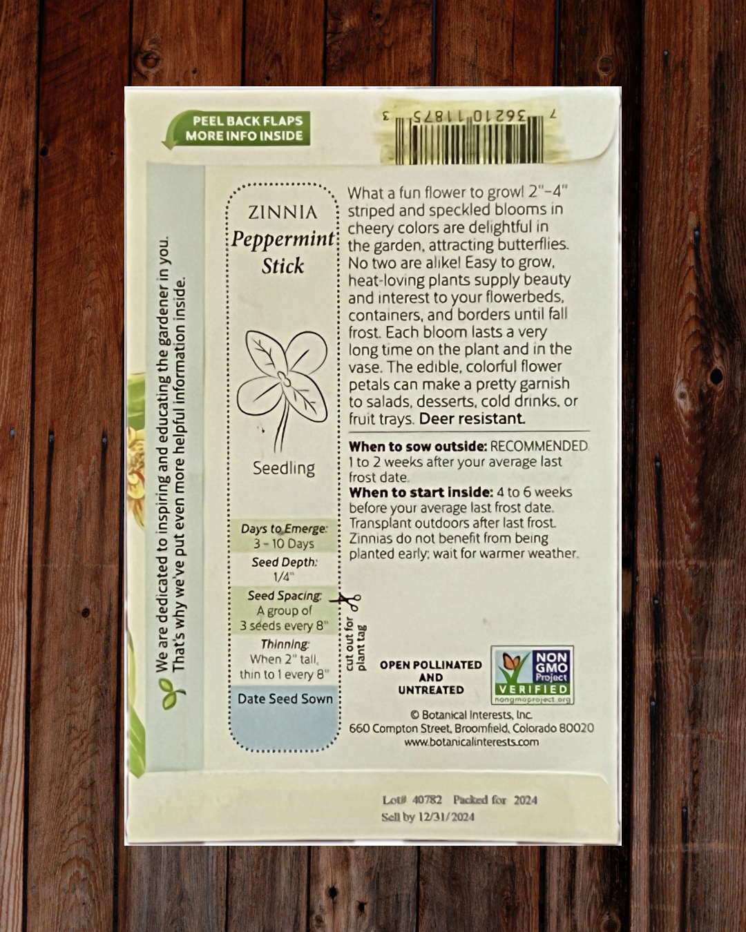 Zinnia Seeds - Demeter Earth